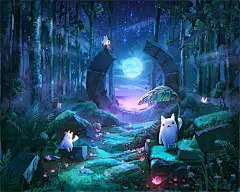 创意脑洞！梦幻般的场景插画