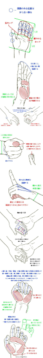 手的结构和绘画教程~临摹提高的好材料~推荐给大家~ ​​​​