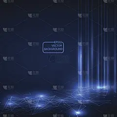 设计技术和网络科学的抽象背景