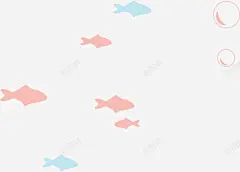 彩色鱼漂浮 免费下载 页面网页 平面电商 创意素材