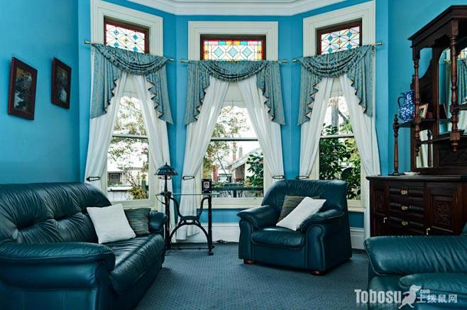希腊风格别墅之蓝色客厅