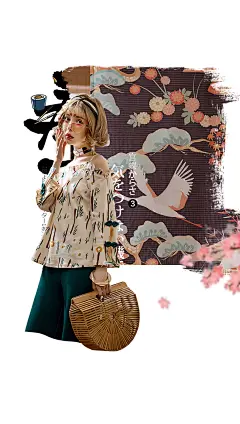 宫蝶睡衣女春秋长袖长裤甜美纯棉印花薄款套头韩版休闲家居服套装-tmall.com天猫_海报（手绘 线条 ） _S素材采下来 #率叶插件，让花瓣网更好用#