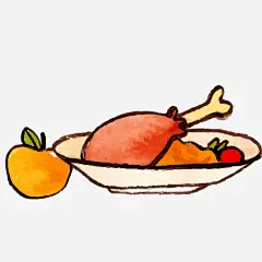 彩绘餐盘鸡腿免抠素材_新图网 https://ixintu.com 彩绘美食 彩绘美食免费png下载 彩绘苹果 彩绘餐盘 彩绘鸡腿 美食矢量图