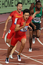 田径世锦赛男子4X100米接力 中国队晋级决赛 : 10月4日，在卡塔尔多哈举行的2019国际田联世界田径锦标赛男子4X100米接力中，中国队以37秒79的成绩晋级决赛。 新华社记者徐速绘摄