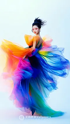 手机壁纸#D434丨七彩翎羽玉人凝眸丨12P - 小红书