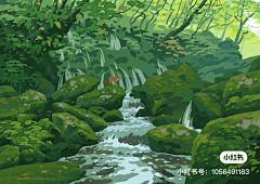 纯美学采集到插画风景