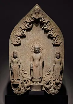 北斉青州背屏三尊像