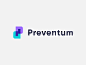 Preventum-批准的徽标设计会标标记字母漂亮的P字母应用程序公司图层技术徽标身份标识字母符号设计徽标设计师徽标设计品牌清洁图标徽标