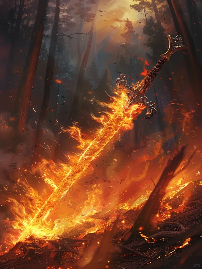 火属性神剑：火焰圣剑 - 小红书图片_武器图片素材-花瓣网