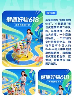 即梦AI生成医疗大健康618海报 - 小红书