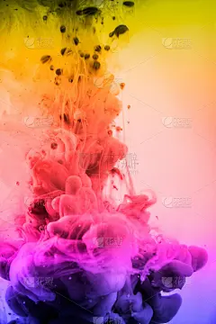 水中的彩色染料。摘要背景。墙纸。概念艺术