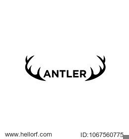 antlers deer logo ve...