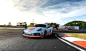 porsche，赛车，绿色，