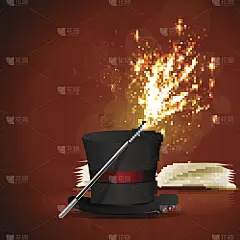 魔法书，魔法帽和魔杖