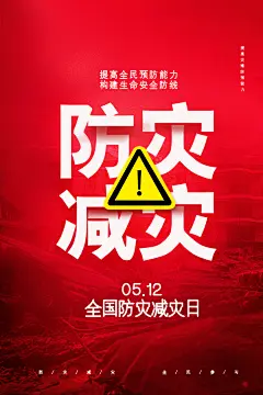 全国防灾减灾防震防汛抗洪救灾安全公益海报