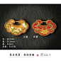 璞饰晶华古法烧蓝黄金挂坠足金珐琅如意锁吊坠寿桃长寿锁毛衣项链-淘宝网
