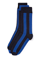 Navy Stripe 3 Pack Socks - TOPMAN