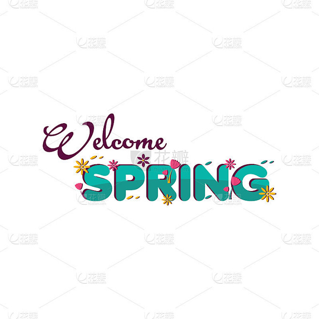 欢迎Spring矢量模板设计