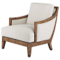 McGuire Furniture: St. Germain Upholstered Lounge Chair: WS-20BB: 