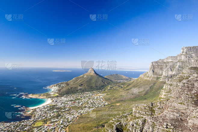 坎普湾,狮头峰,桌山国家公园,南非桌山,开普敦,小路,风景,南非,部分,宏伟