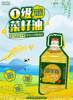 食用油菜籽油粮油海报-源文件-设计导航-shejidh.cn