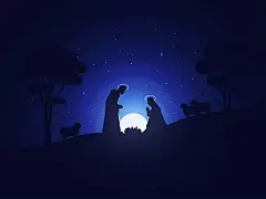 一组超美的夜景插画