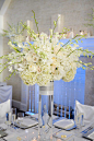 婚礼桌花-漂亮的白色桌花