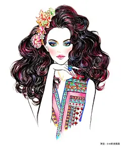 国外插画师Sunny水彩服装插画服装礼服设计手稿手绘临摹素材369张-淘宝网