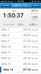 Runkeeper iPhone stats, lists screenshot