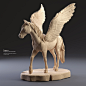 Pegasus with Foal, Anna Schmelzer : The Pegasus Toy model is another commissioned piece I did. Its a model I sculpted for the Bayala world. I decided to wait until the foal finally hit the shops. Now the family is almost complete. Its rendered in Modo usi