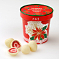 13年圣诞限量日本北海道特产 六花亭白巧克力草莓夹心大福