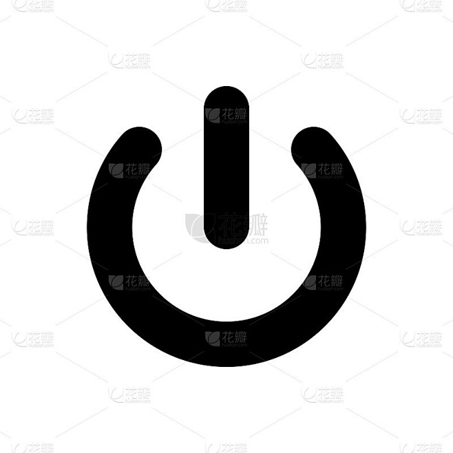 开始图标，开始按钮图标矢量插图