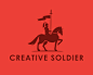 CreativeSoldier  士兵 战士 战马 中世纪 骑士 红色 旗帜 商标设计  图标 图形 标志 logo 国外 外国 国内 品牌 设计 创意 欣赏