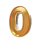 psd_golden_style_3d_number_0