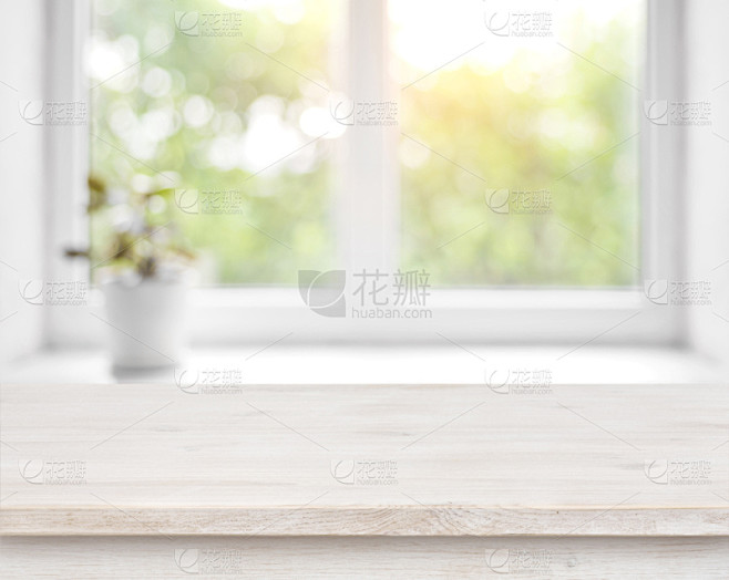 夏天,背景,花盆,窗户,桌子,木制,散焦...