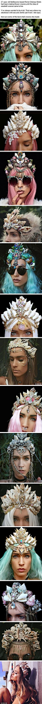 This girl makes mermaid crowns with shells, and they&#;39re just beautiful