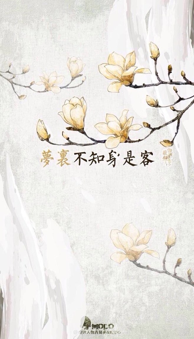 帘外雨潺潺，春意阑珊。罗衾不耐五更寒。梦...