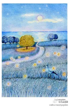 孔雀插画的微博_微博