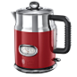 Amazon.de: Russell Hobbs 21670-70 Retro Ribbon Red Wasserkocher mit stylischer Wassertemperaturanzeige, Schnellkochfunktion, 2400 W, rot