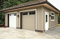 Modern New Two Door Detached Garage