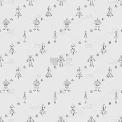 机器人涂鸦图案