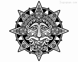 标志说明：比里诺斯凯尔特太阳神logo设计。-花瓣网