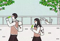平凡而温馨的小日常插画,虽不波澜壮阔,却依旧令人感动