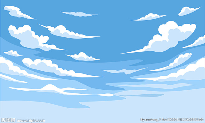 动画背景蓝天白云朵