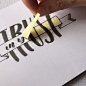 How to: I literally just cut off the sticky part of a post-it note to do this. (I haven't tried the masking tape method, but using post-its gives me confidence that it won't rip the page or leave a sticky residue). . Trusting, or believing, in yourself is
