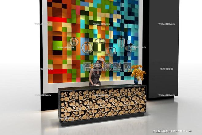 国外接待台,3D展模网