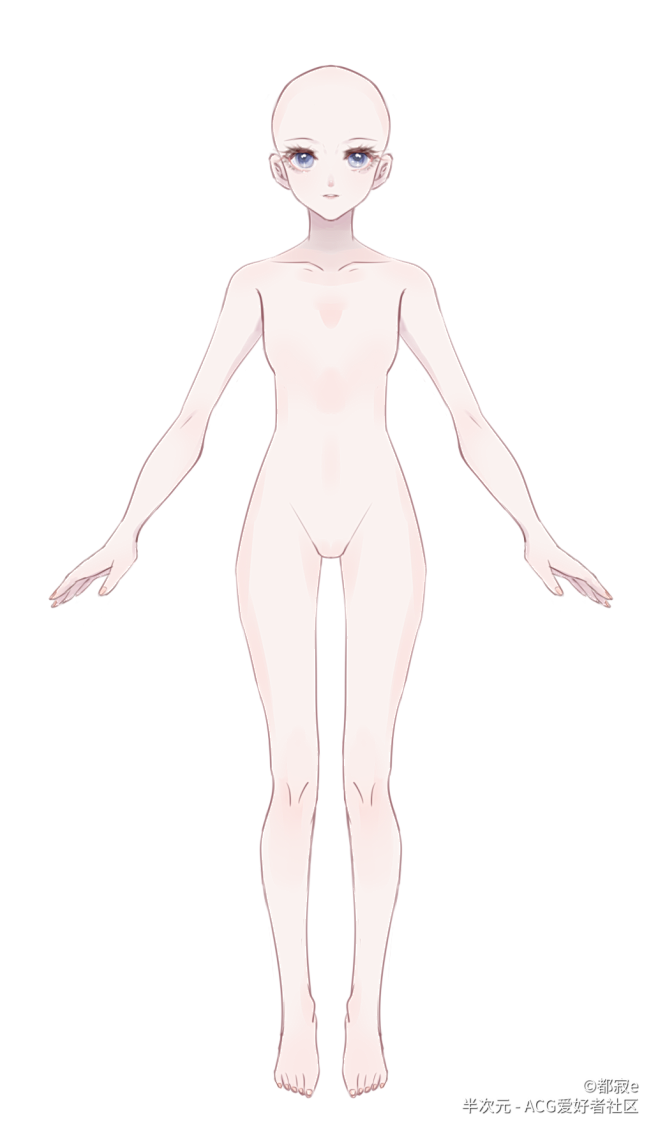 【福利人模】自己画了个人模，星星老师帮忙...