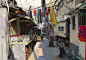 {插画系列}现代城市室外场景(插画)