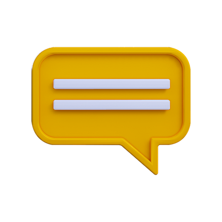 Chat Bubble 3D Illus...