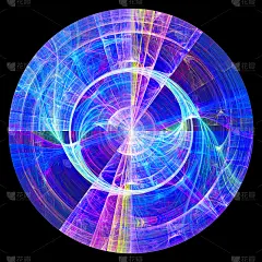 宇宙思维的多彩球体。